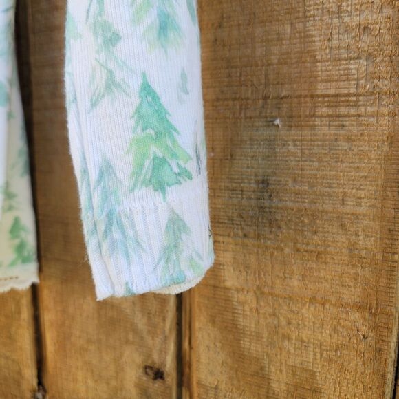 Polkadot England Fir Tree Print 2 Piece Pajama Set Girls Size 12 Year - Picture 4 of 9